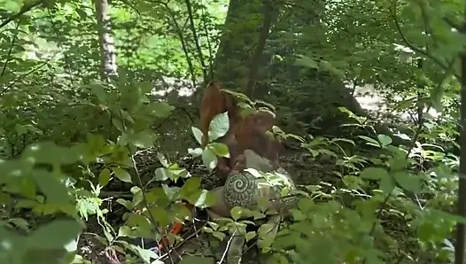 She Gets Filmed Touching Herself in the Woods - French Amateur Hairy Redhead Exhibitionist Alt