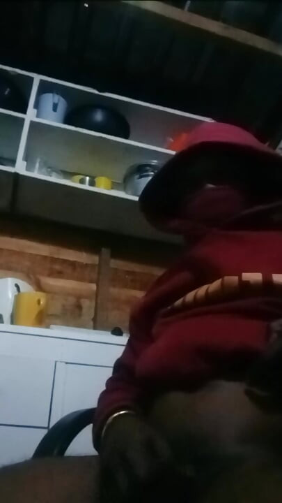 Kitchen masturbation