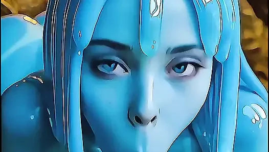 NEON DREAMS - WATER SLUT MONSTER IS HUNGRY FOR CUM!