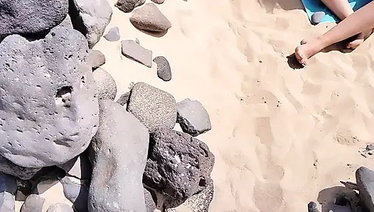 completely naked walk on a beach