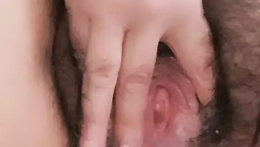 nymphomaniac wife opening the hole until she releases her milk