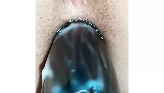 Using my black but plug to do some more anal stretching