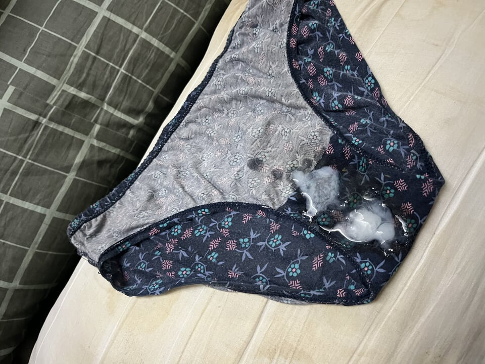 Step sister panties Jerked off three times onto the underwear