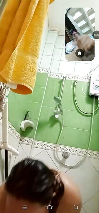 Just watching only for her showering