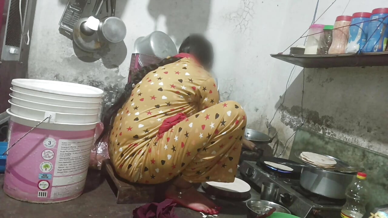 When the stepsister was cooking in the kitchen