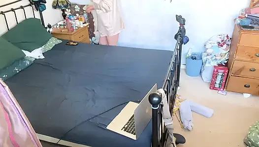 Builders Let Themselves in and Peep Through the Window While Beautiful Wife Is on Macbook