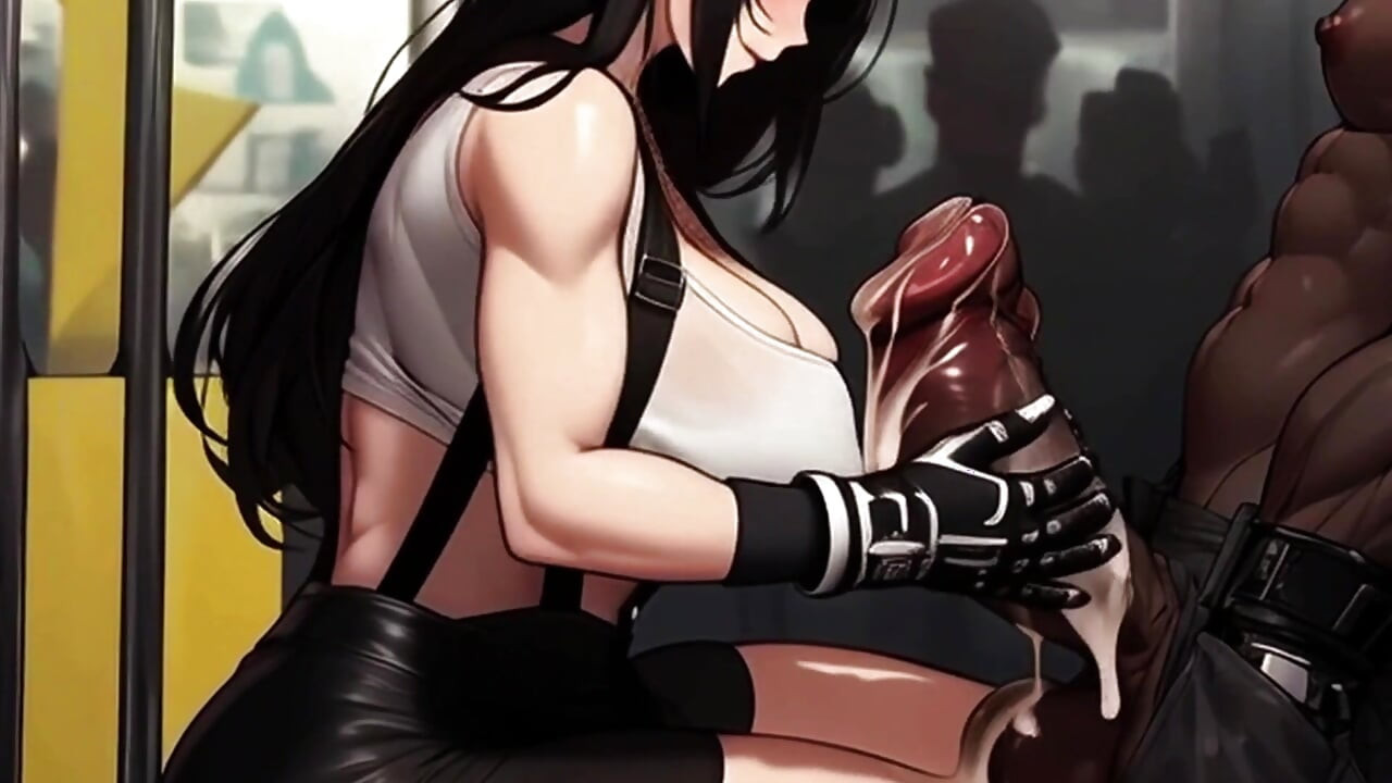 Tifa Gives Strangers Sneaky Handjobs On The Midgar Train