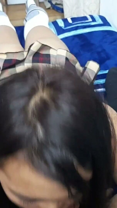 Curious schoolgirl gives amazing deep-throat blowjobs | Clip 2