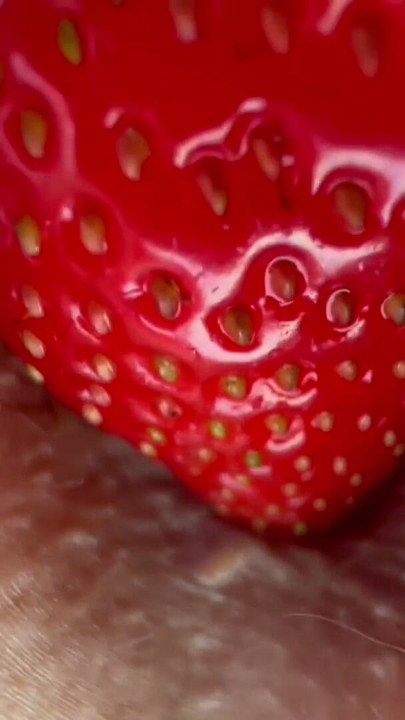 Amateur video Strawberry was placed into slim girl asshole and has perfect smell | Clip 3