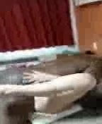 Hubby watching wife !