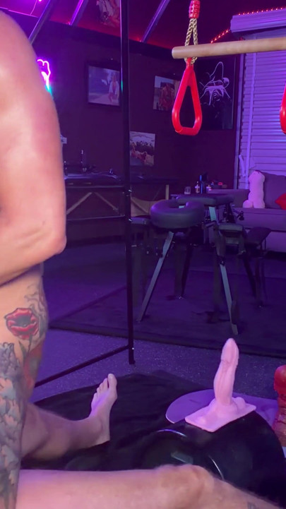 Hot Blonde Rides her Motorbunnywhile Her Mna Watches | Clip 3