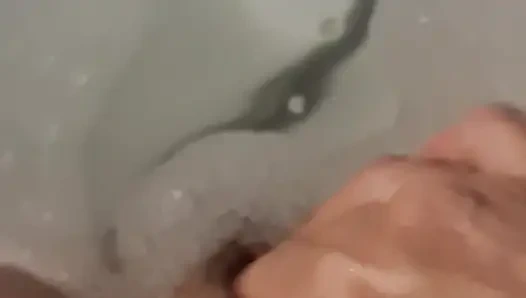 I give myself an orgasm in the bath.