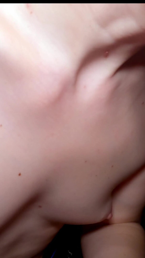 Breast massage ended with cum on tits! | Clip 1