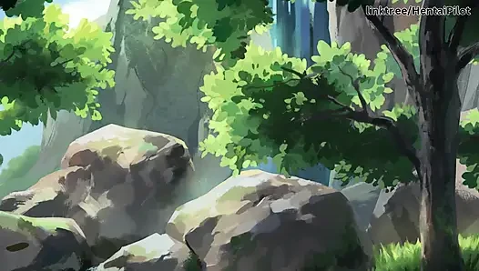Ihre großen natürlichen treiben ihn wild vor - animation