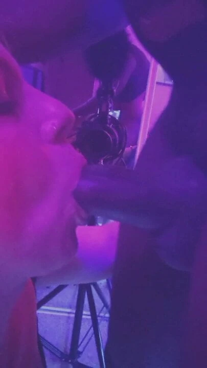 Shemale starblackloves sucking bbc between scene !
