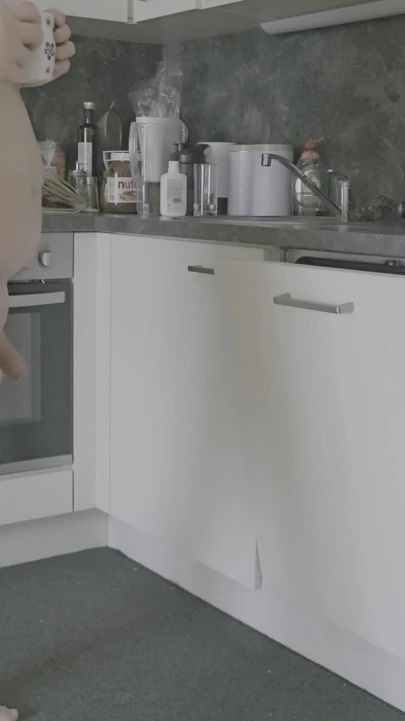Thrilling moment from "Little fat cock and morning coffee"