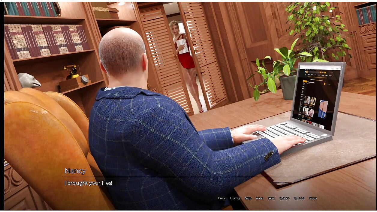 The Spellbook - gameplay - roleplay - milf gives blowjob under table to her boss