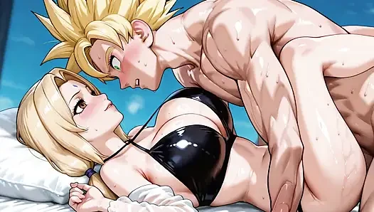 Goku - SSJ (DB) x Tsunade (Naruto)