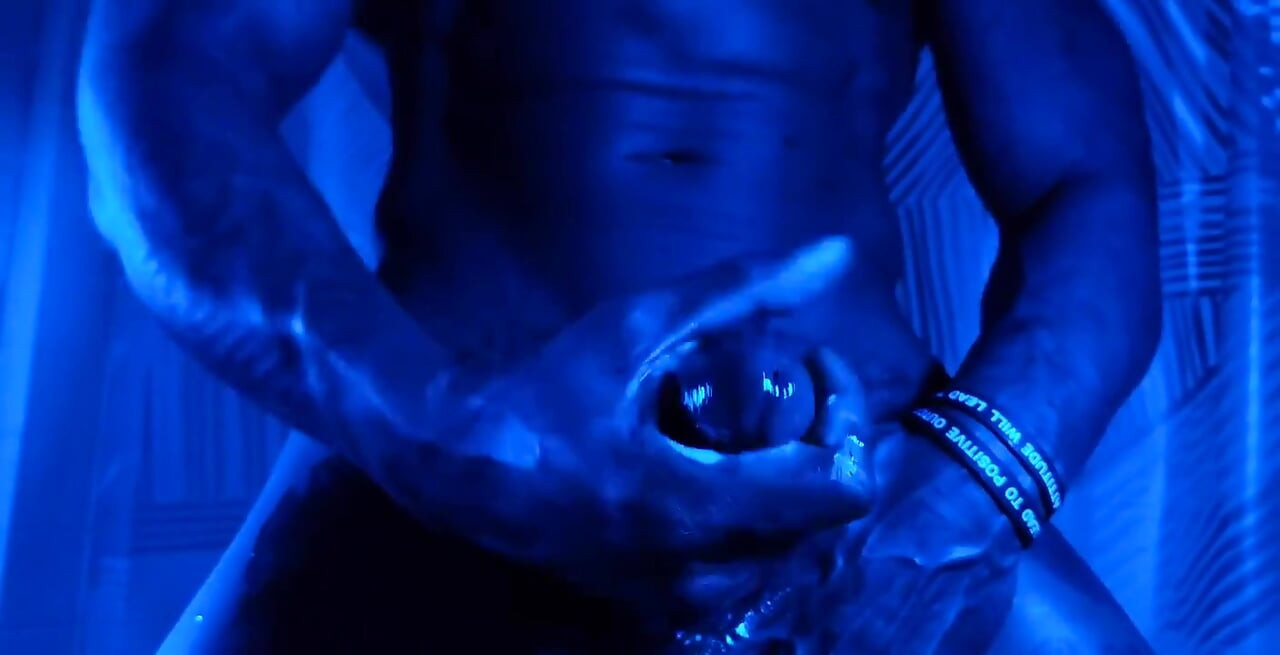 BBC Worship  (Watchmen) Tall Dark Chocolate Muscles Tattoos Hairy BBC Hallelujah Johnson Masturbating solo