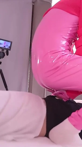 Thrilling moment from "Enjoying cosplay fuck with Alice Latex suit, Goddess of Victory NIKKE Asian Hentai Shemale Femboy"