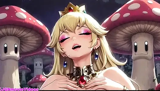 Princess peach dance in forest, Ai animation