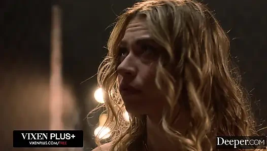 Tiefer. Maskierte blondine summer kline unterwirft einem anonymen dom die kontrolle