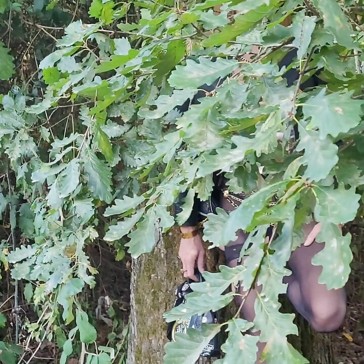Exhibit P🚗U B L I C en Pute on a Parking Lot in the Forest, at La Faisanderie 91. Fanciful Tights, Thong [4sep25] Meet CoKiiNE! VaneSsaBiTCHx
