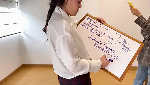 Я трахаю свою английскую студентку... Я облизываю свою киску