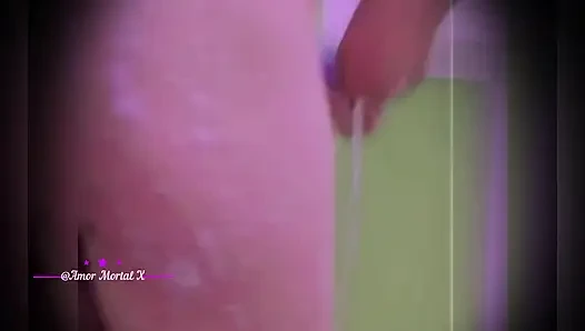 Uncensored  -man records  Beautiful Latina neighbor in the shower - And he fucks her very hard .