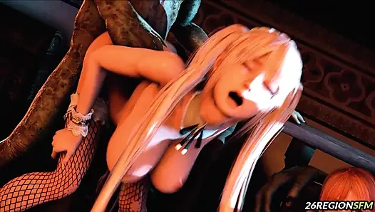 Marie ve Honoka dörtlü seks yapıyor