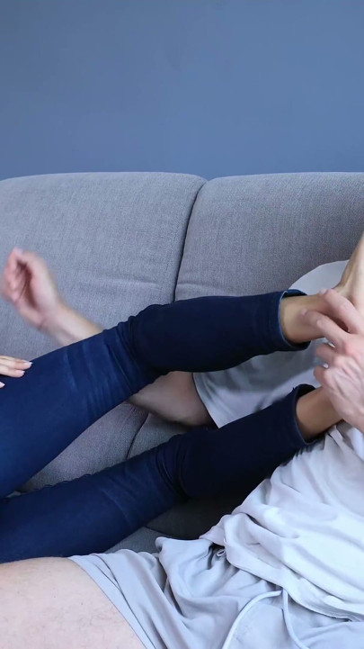 Massaging My Stepsister's Stinky Feet After Work