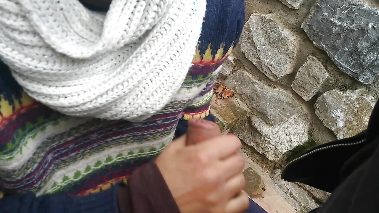 在街头公园里的危险口交