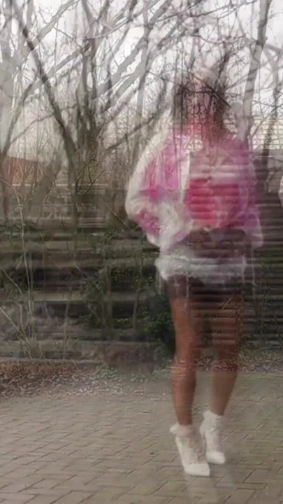 Key moment from "Wanking Sissy In Shiny Satin"