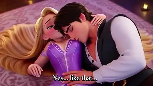 RAPUNZEL & FLYNN RIDER LANTERN TOWER PASSION - Romantic 3D Anime