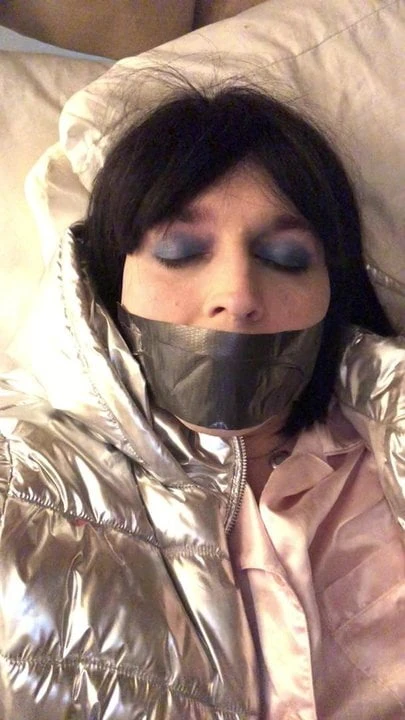Victoria Satinheart Tape Gagged Masturbation