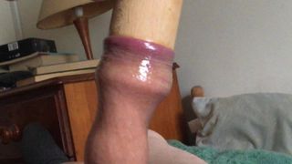 Foreskin with large wooden rolling pin #2