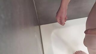 Jerk Off in Bathroom with Moaning Cumshot