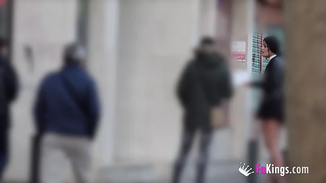 Rebeka hunts guys in the streets pretending she's a clueless