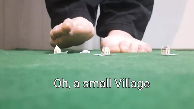 Giantess crush tiny house with her massive feet
