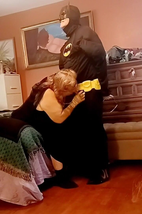 Bat Girl (nurse Vicki) Gives Bat Man a Blow Job!