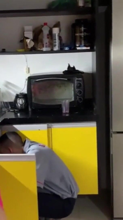 Naughty maid catches boss fucking firefighter | Clip 1