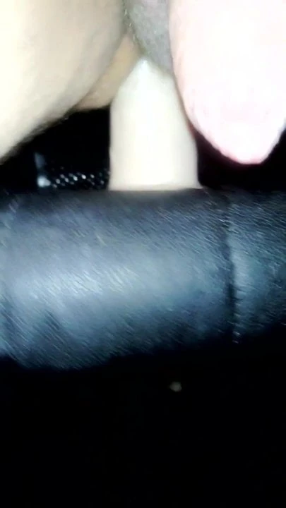 Leaking cum riding dildo