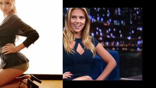 Jessica Alba vs Scarlett Johansson Rd 1 jerk off challenge