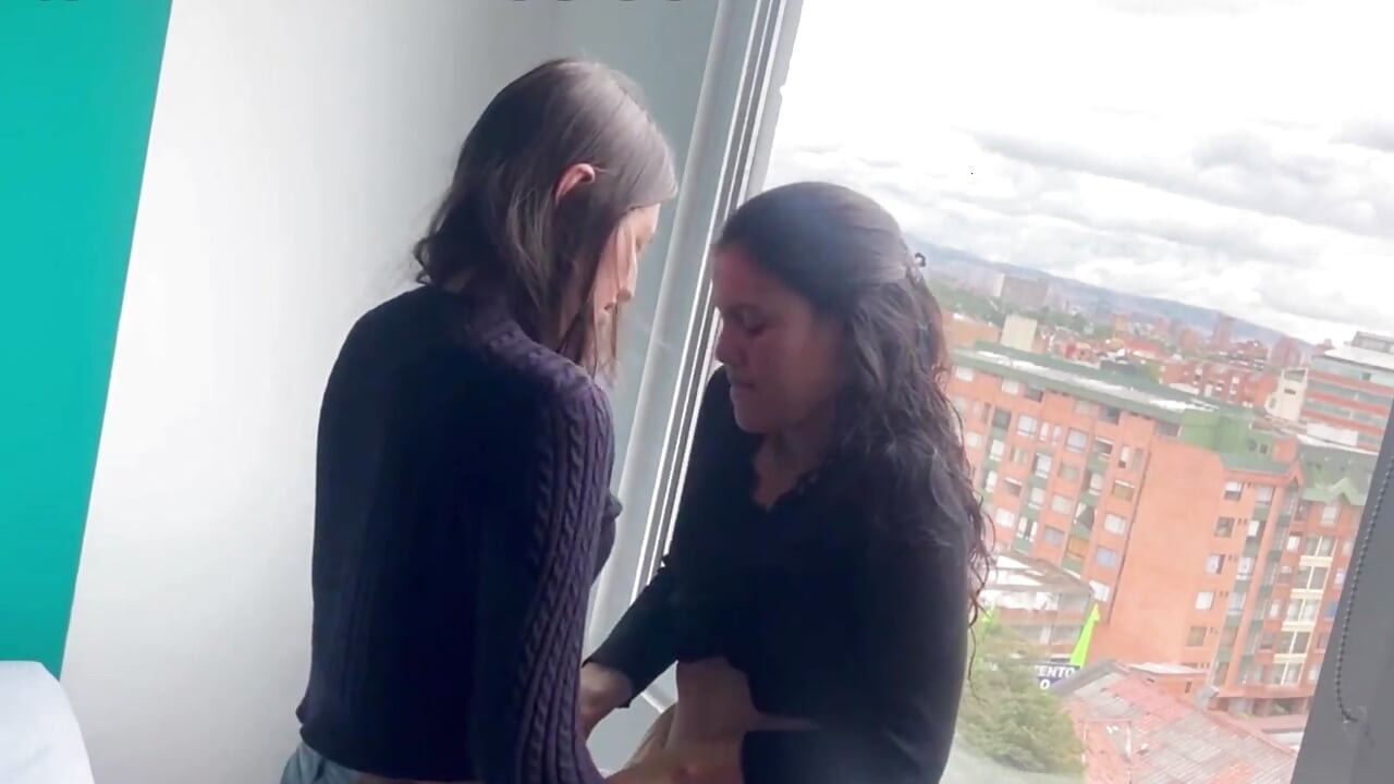 I'm fucked by my ex-boyfriend's lesbian friend