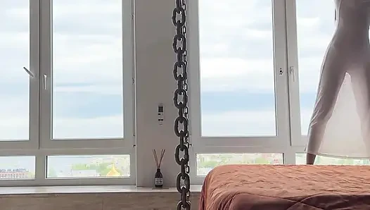 sexy cleaning lady - clean home - perfect transparent dress