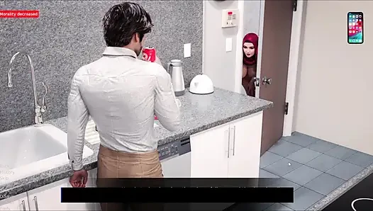 Yasmin wird von einer gruppe von fremden vor ihrem cuckold-ehemann gefickt