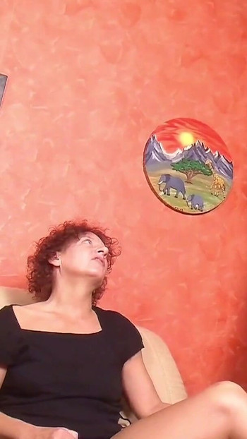Key moment from "Two German Mature seduce Neighbour to FFM 3Some in Vintage Porn"