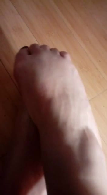 friend plays with her feet