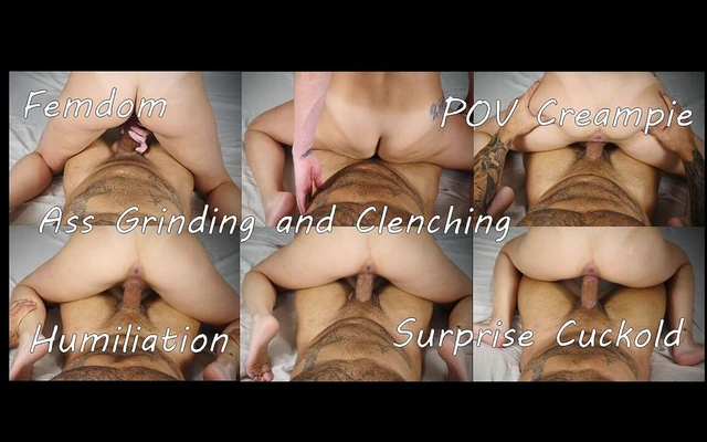 Dominating Him in POV Reverse Cowgirl.. with a Cuck Surprise