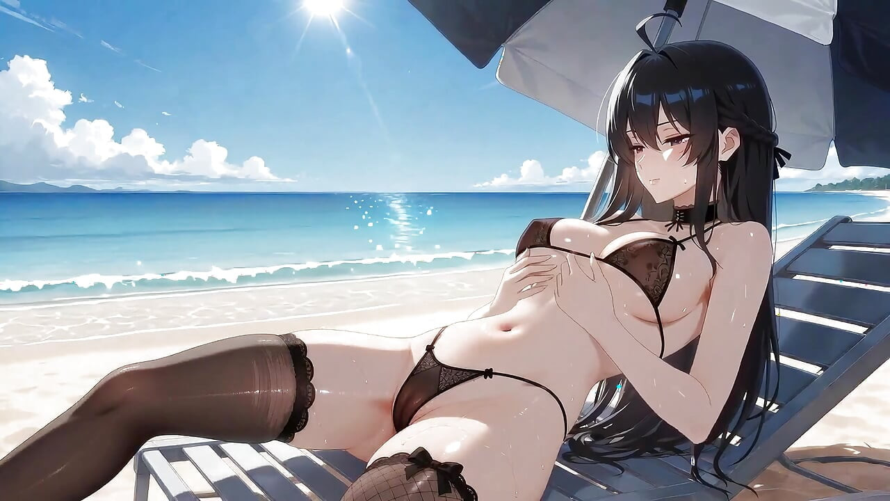AI Gothic Beauty by the Sea.